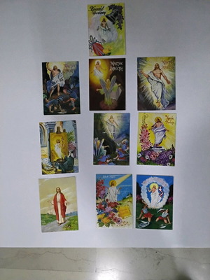 Vintage Easter postcards set of 10 new, religious illustrations
