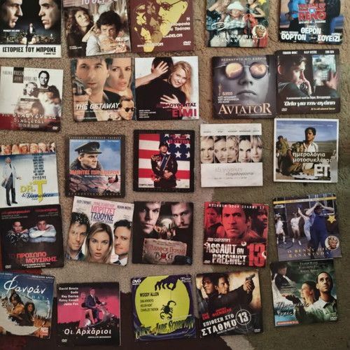 DVD collection set of 25 movies used with Greek subtitles