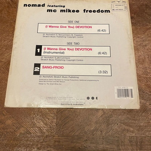 Nomad Featuring MC Mikee Freedom (I Wanna Give You) Devotion 12" vinyl used