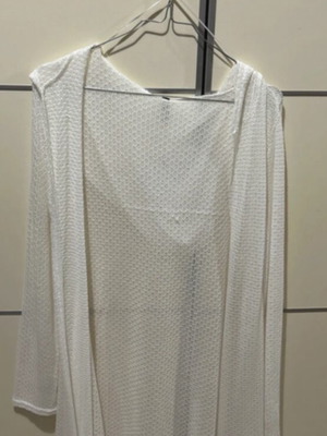 White cardigan long new thin knit Colloseum