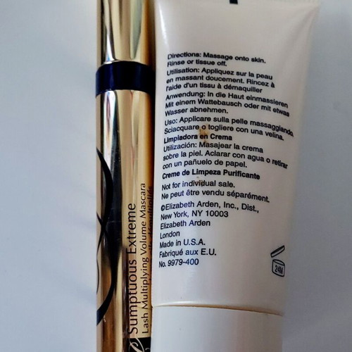 Μάσκαρα Estée Lauder μεταχειρισμένη με δώρο κρέμα καθαρισμού Elizabeth Arden καινούργια 50ml