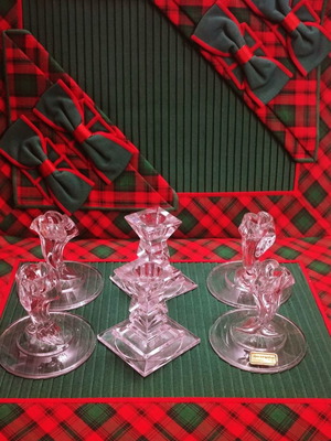Ζευγάρι κηροπήγια Vienna Crystal by Inn Crystal καινούργια, κρύσταλλο μόλυβδου