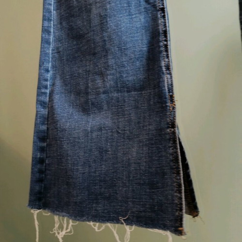 Stradivarius flare jeans used, high waist, blue, size 36