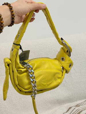 Zadig Voltaire Cecilia XS shoulder bag yellow new leather
