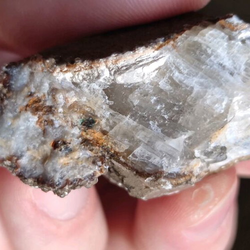 Calcite with pseudomorph of siderite new, Greek