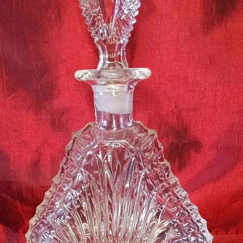 Crystal decanter for special drinks new, height 24 cm