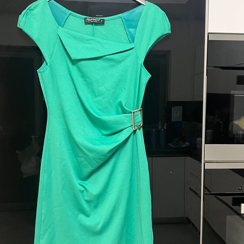 Rinascimento cotton midi dress like new, green, size S