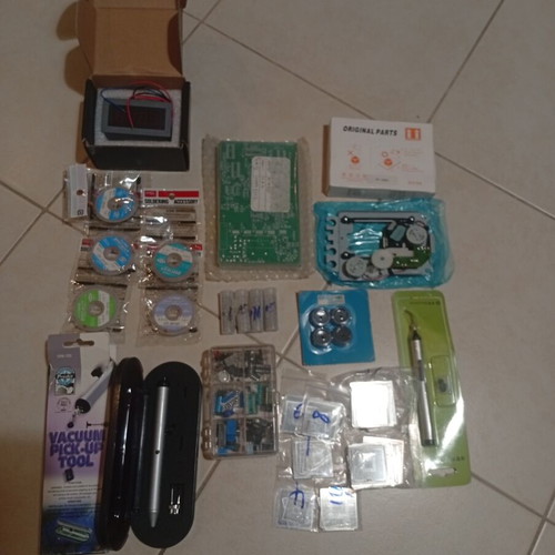 Electronics repair and BGA rework soldering kit like new, NOS components