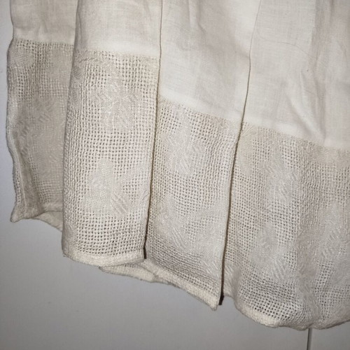 La Stampa Ecru Linen Skirt new, size XL 42 14