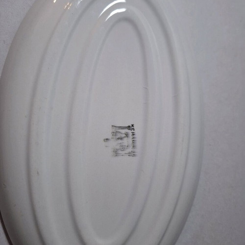 Ceramic oval platter small yellow used 23.5x14