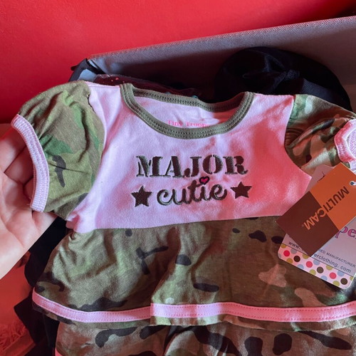Multicam baby bodysuit new, 3-6 months, 100% cotton