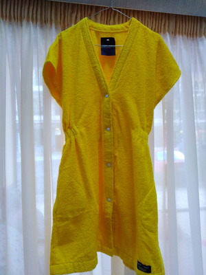 Nef Nef short-sleeve yellow bathrobe new medium and large