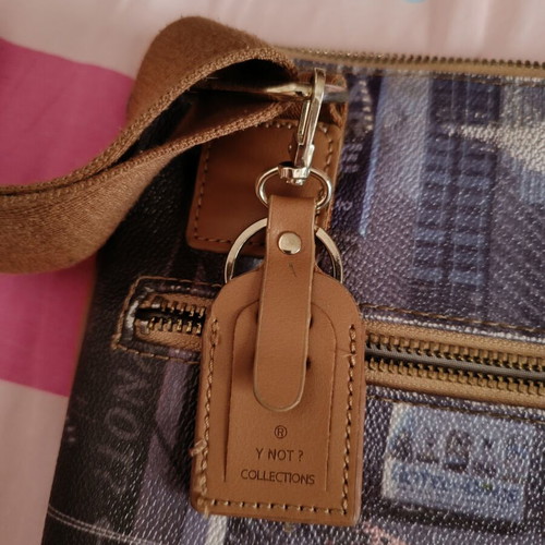 Y Not? leather crossbody bag like new, brown multicolor