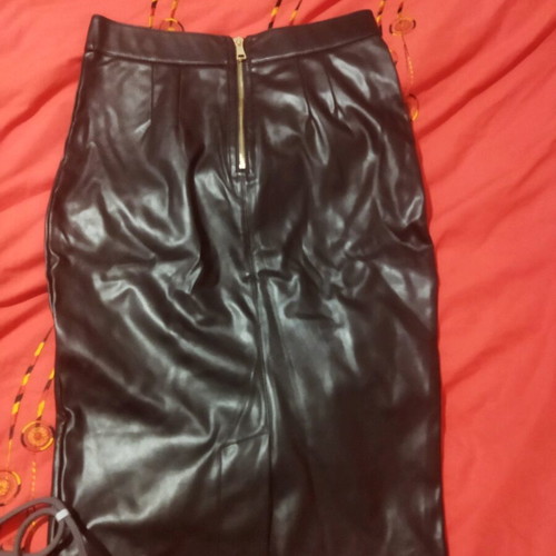 Leather skirt black small like new
