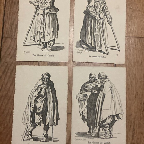 Pack of 25 vintage French postcards «les gueux» like new