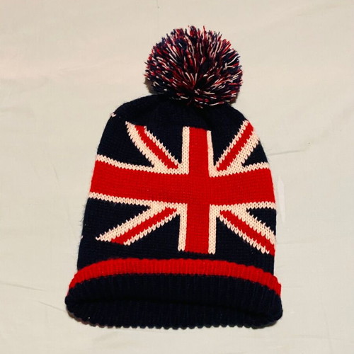 Children's hat English flag used, size S, blue and red
