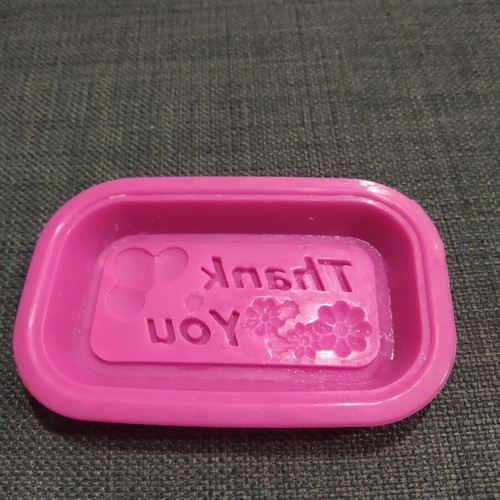 Silicone mold used with thank you design