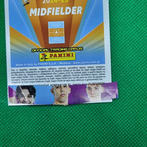 Pedrozo Panini Greek Superleague 2024-25 card in excellent condition