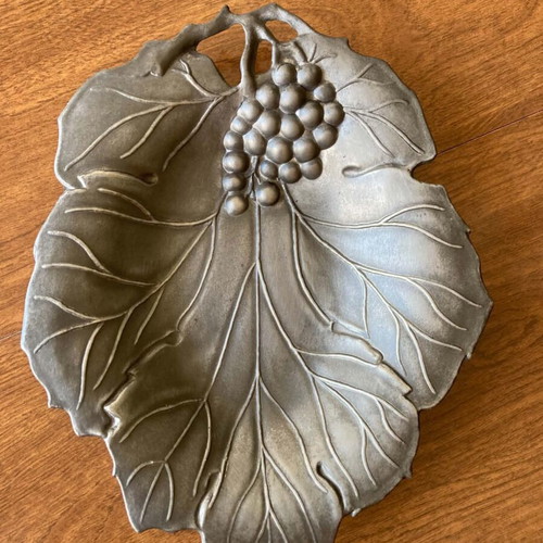 Pewter decorative plate