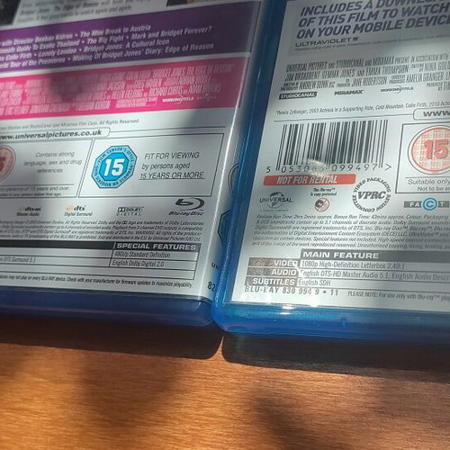 Bridget Jones Trilogy Blu-Ray with English subtitles
