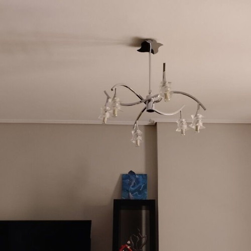 Modern ceiling lights set of 4 with LED lamps like new