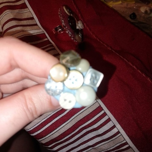 Handmade ring with buttons new
