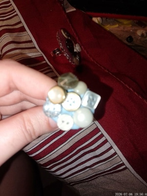 Handmade ring with buttons new