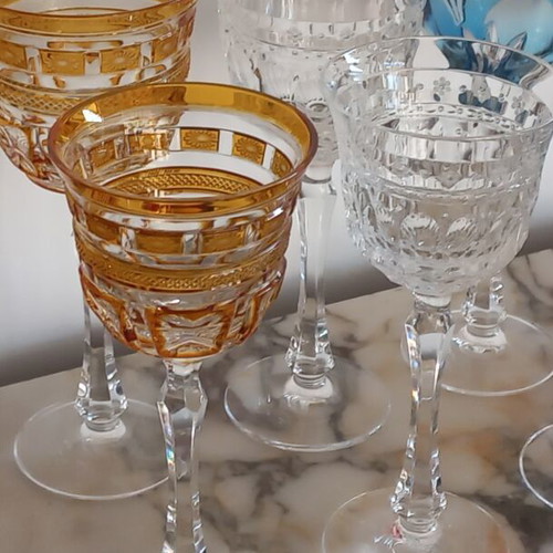 Nachtmann crystal glasses new, 2 water and 2 wine