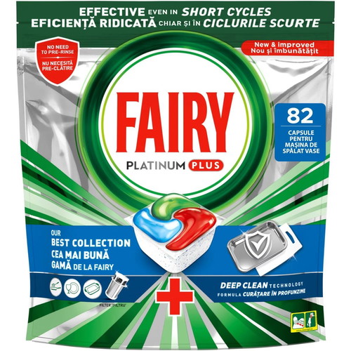 Fairy Dishwasher Capsules Platinum Plus Deep Clean pack of 82 sealed