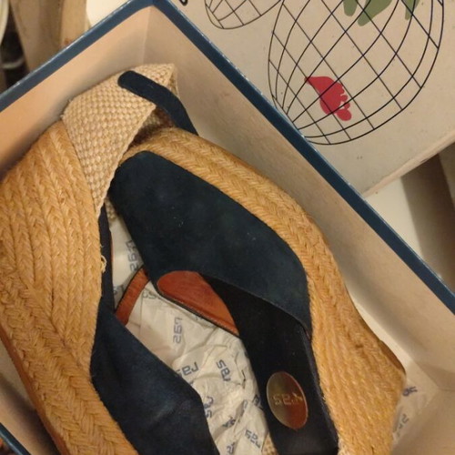 Ras espadrilles used, blue suede, size 39
