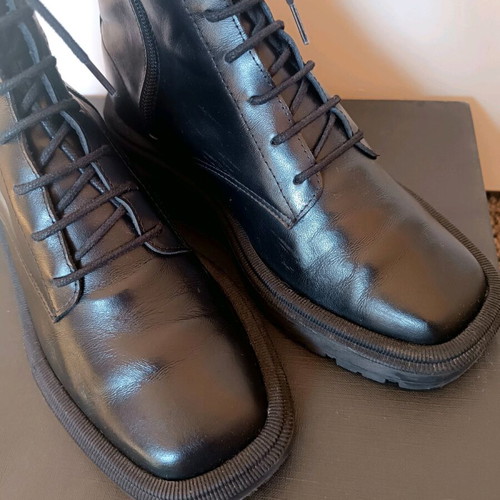 Fratelli Petridi leather black ankle boots like new, size 36-37