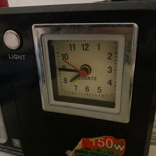 Radio cassette player with clock used