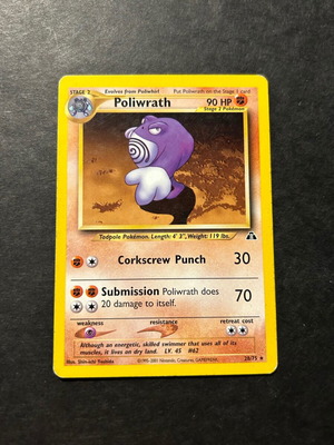 Poliwrath Neo Discovery Pokémon card used