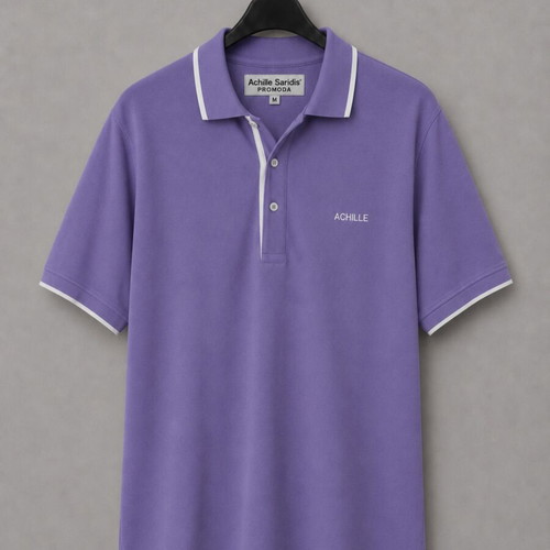 Achille Saridis Promoda men's polo lilac size M, like new, cotton