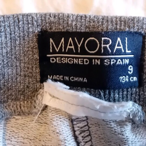 Mayoral kids' tracksuit set blue-gray 9 years like new
