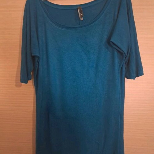 Stradivarius blouse used, long, elastic, blue, size S