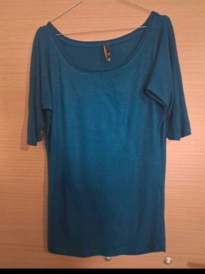 Stradivarius blouse used, long, elastic, blue, size S