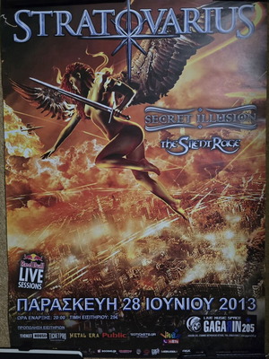 Stratovarius concert poster like new, 68cm x 48cm