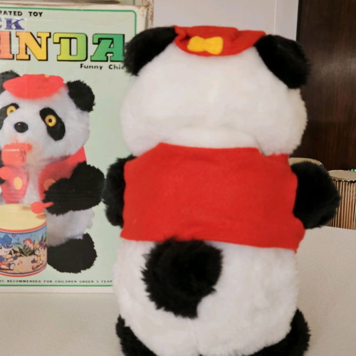 Panda toy used, collectible, 1980s, made in Taiwan