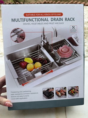 Expandable multifunctional over-the-sink drain rack new