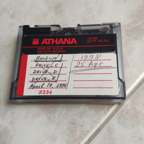 Athana 40-2120 Data Cartridge 120MB used vintage backup tape