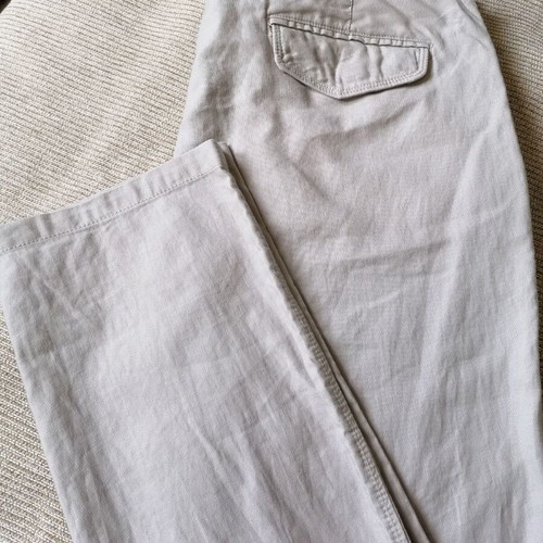 Compass Active men's pants XL cotton/linen like new light beige