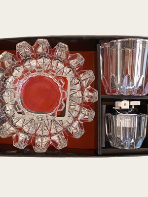 Σετ Ιαπωνικά κρυστάλλινα τασάκια Hoya καινούρια vintage 80s