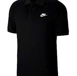 Nike Sportswear Club Essentials Ανδρικό T-shirt Κοντομάνικο Polo Μαύρο