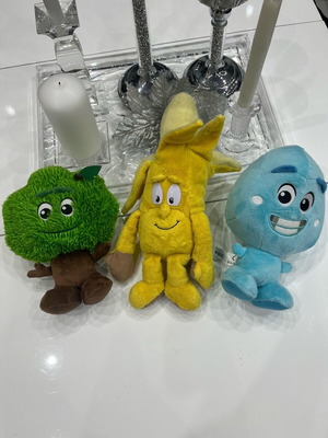 Stuffed toys like new, pack of 3 pieces
