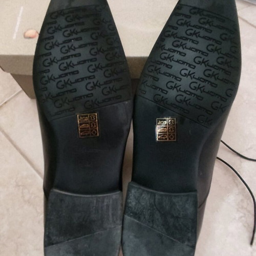 GK Uomo men's shoes new, black, size 44, moccasins