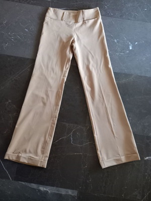 Patricia Forgeal LM Lulu beige pants like new with cuffs and zipper