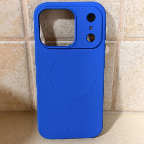 SBS MagSafe Case for iPhone 17 Pro, vivid blue silicone