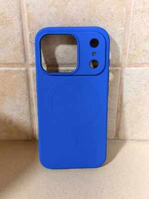 SBS MagSafe Case for iPhone 17 Pro, vivid blue silicone