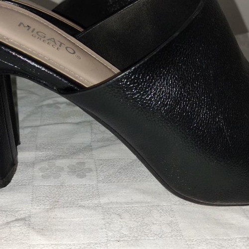 Migato mules used, size 40, black with square heel